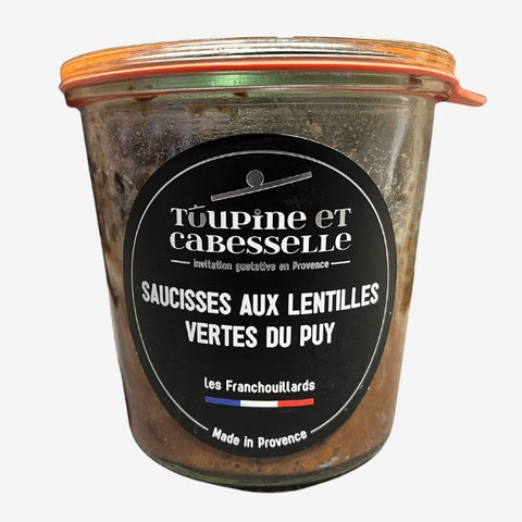 Toupine et Cabesselle: Sausages with Green Lentils - Pierre Hourlier Wines